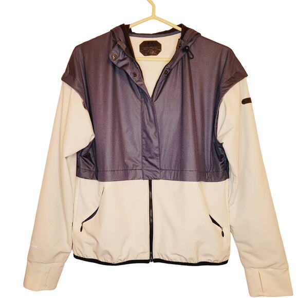 Under Armour Mens white and navy blue Wind Stopper windbreaker jacket - Picture 1 of 15